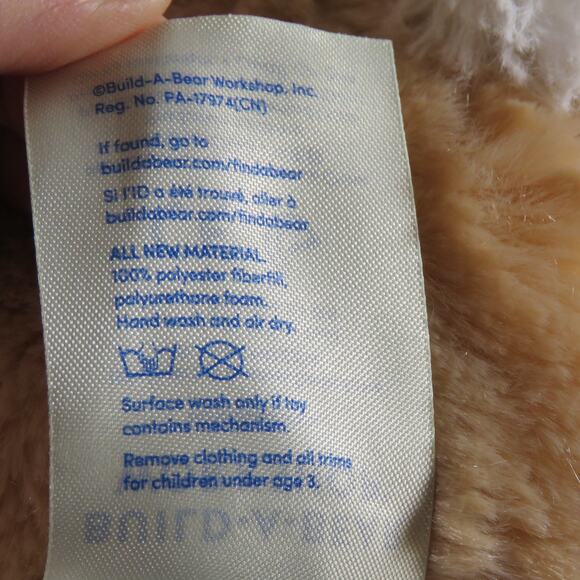 BABW Plush Light Brown Bunny, Floppy Pink Ears & Paws Stuffed Animal Soft Toy - Picture 8 of 16